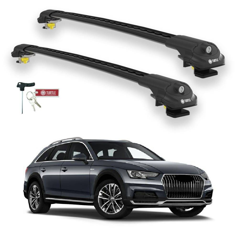 TURTLE Fits Audi A4 Allroad (B9) 2016-2025 Roof Rack Air1 Black - 1