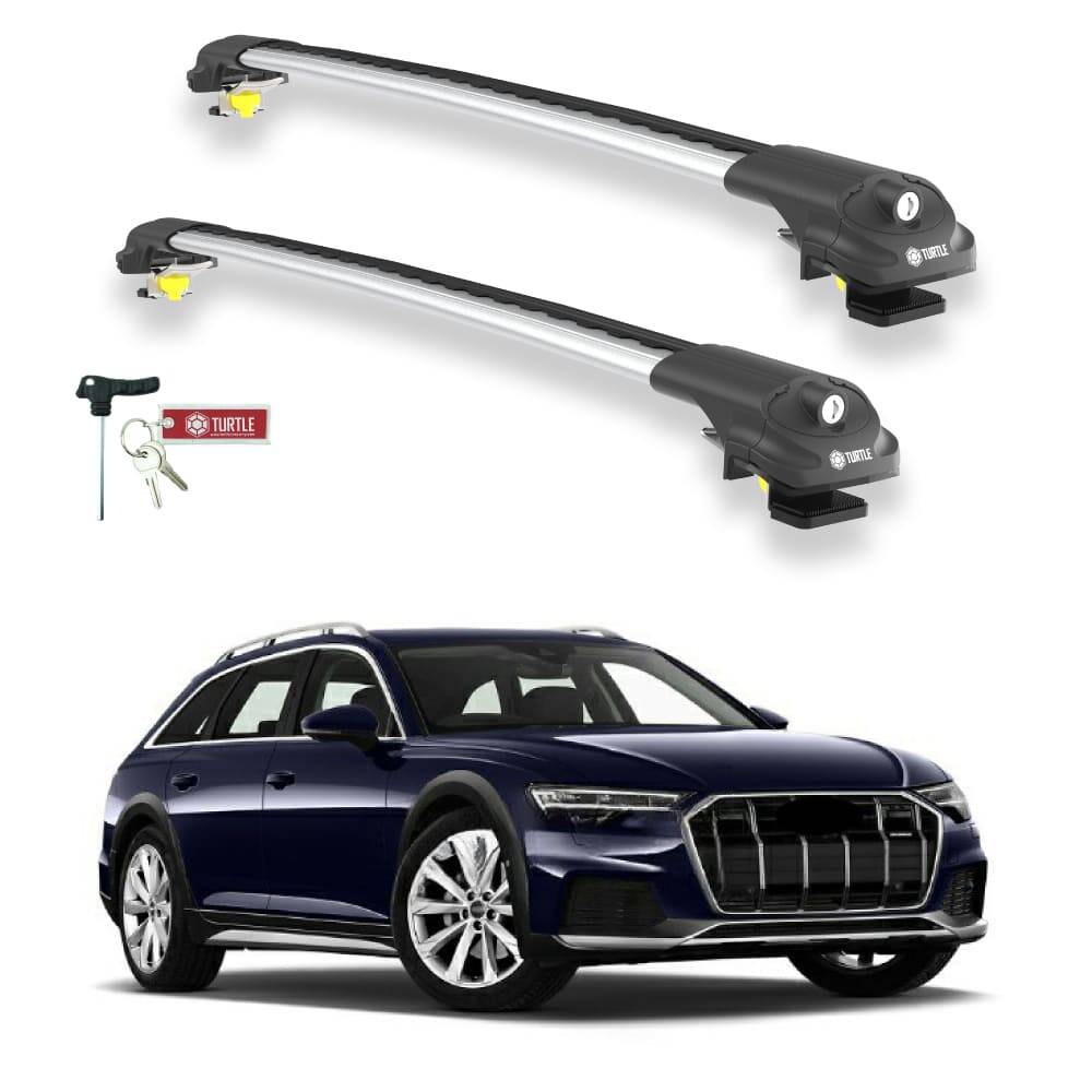TURTLE Fits Audi A6 Allroad (C8) 2019-2025 Roof Rack Air1 Silver - 1
