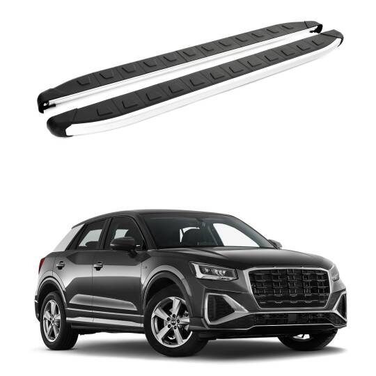 TURTLE Fits Audi Q2 2017-2025 Side Step Alyans Silver