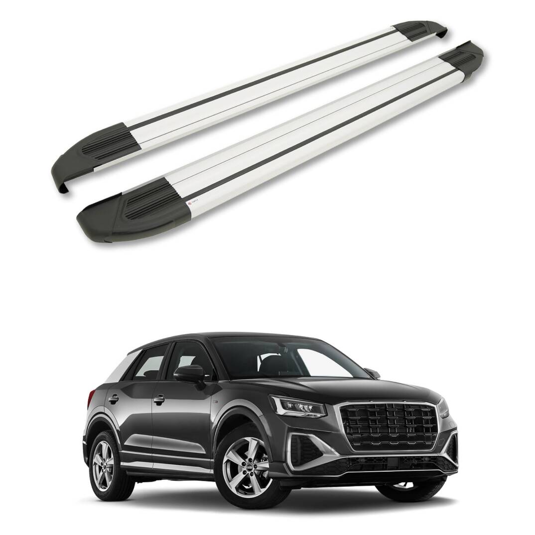 TURTLE Fits Audi Q2 2017-2025 Side Step Brillant Silver - 1
