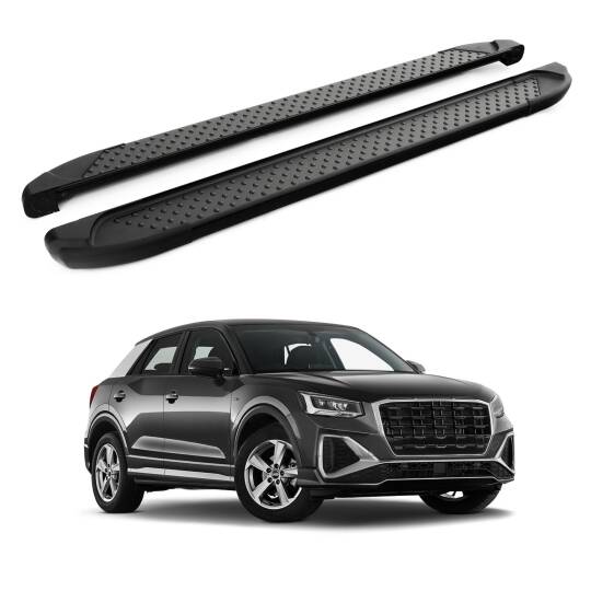 TURTLE Fits Audi Q2 2017-2025 Side Step Sapphire V1 Black