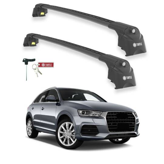 TURTLE Fits Audi Q3 (8U) 2012-2018 Roof Rack Air2 Black
