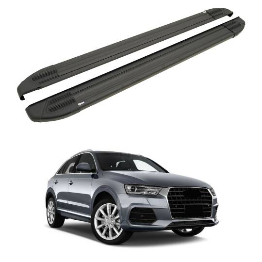 TURTLE Fits Audi Q3 (8U) 2012-2018 Side Step Brillant Black