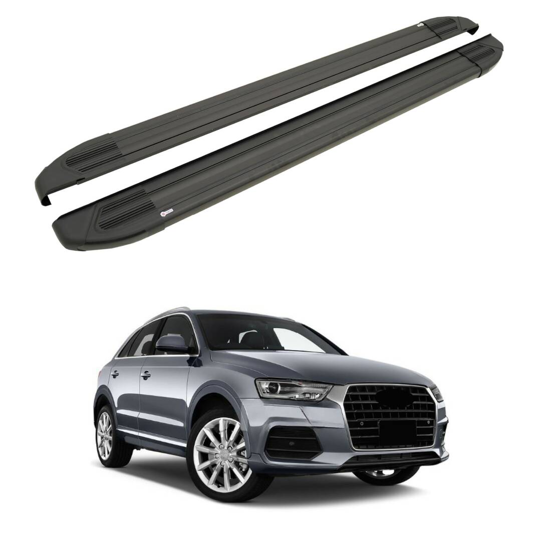 TURTLE Fits Audi Q3 (8U) 2012-2018 Side Step Brillant Black - 1