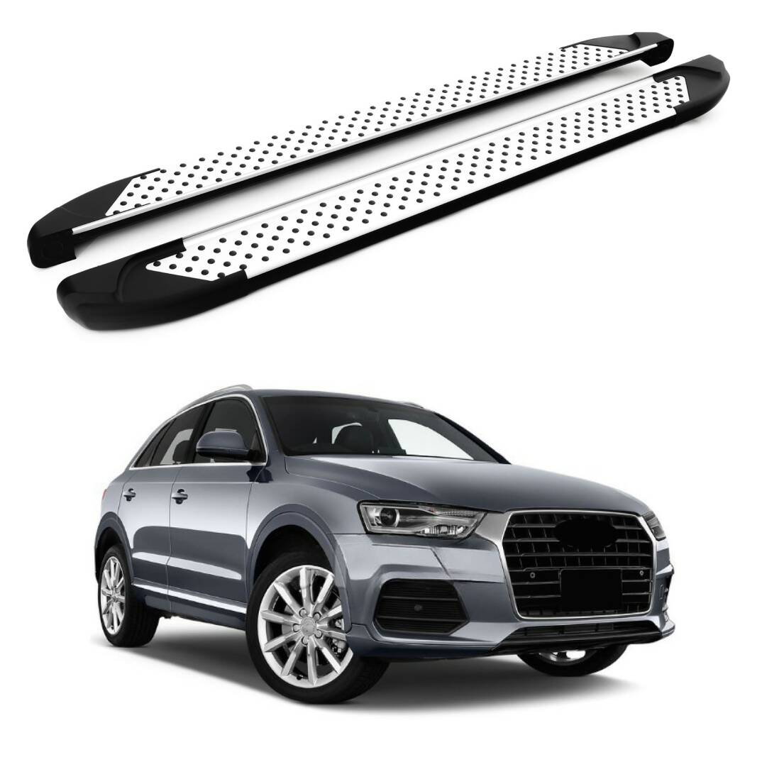 TURTLE Fits Audi Q3 (8U) 2012-2018 Side Step Sapphire V1 Silver - 1