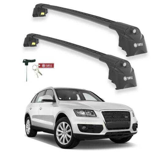 TURTLE Fits Audi Q5 (8R) 2009-2017 Roof Rack Air2 Black