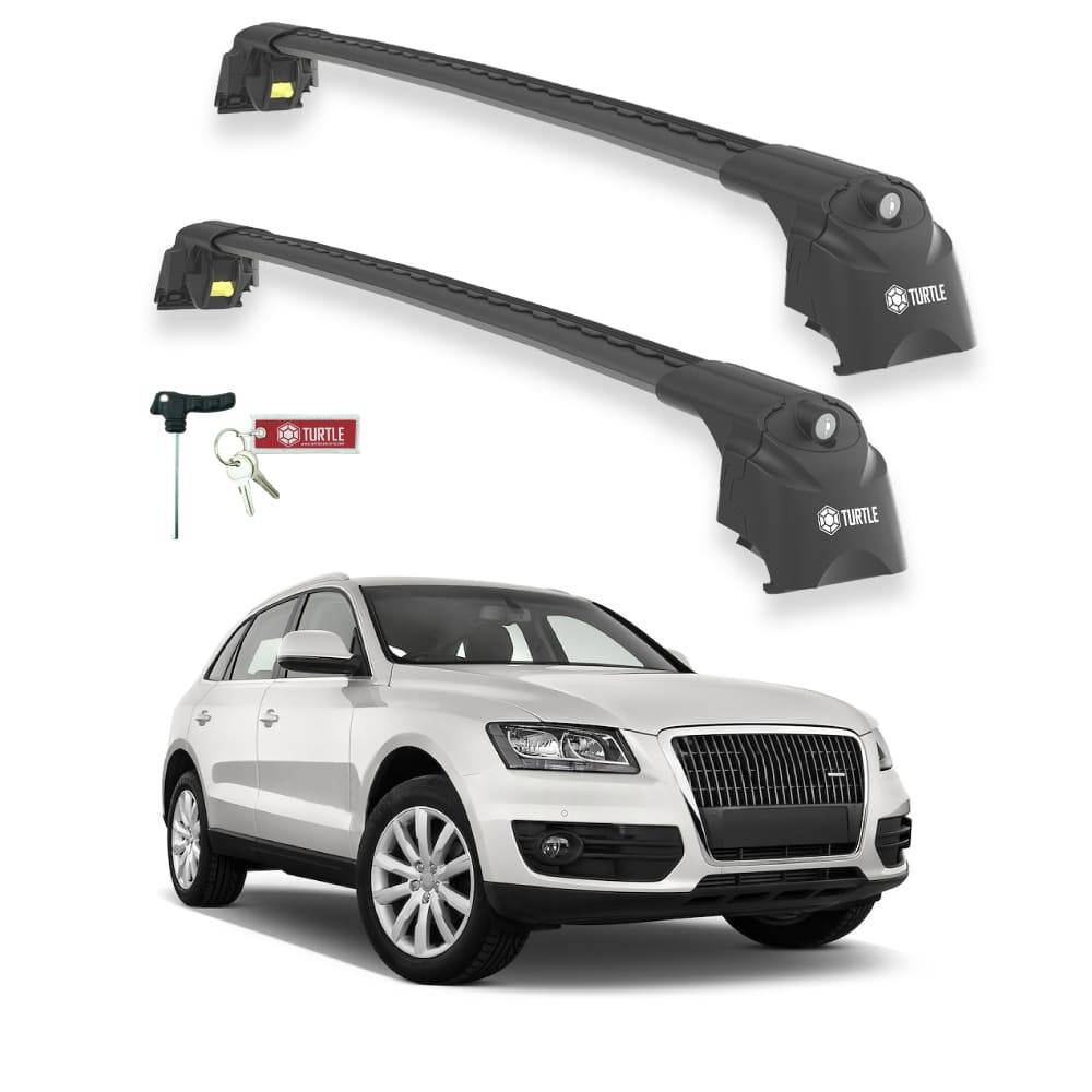 TURTLE Fits Audi Q5 (8R) 2009-2017 Roof Rack Air2 Black - 1