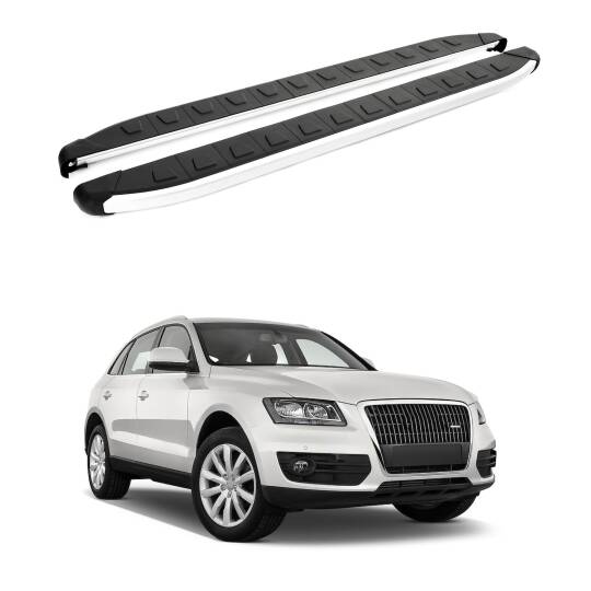 TURTLE Fits Audi Q5 (8R) 2009-2017 Side Step Alyans Silver