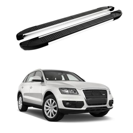 TURTLE Fits Audi Q5 (8R) 2009-2017 Side Step Another Silver
