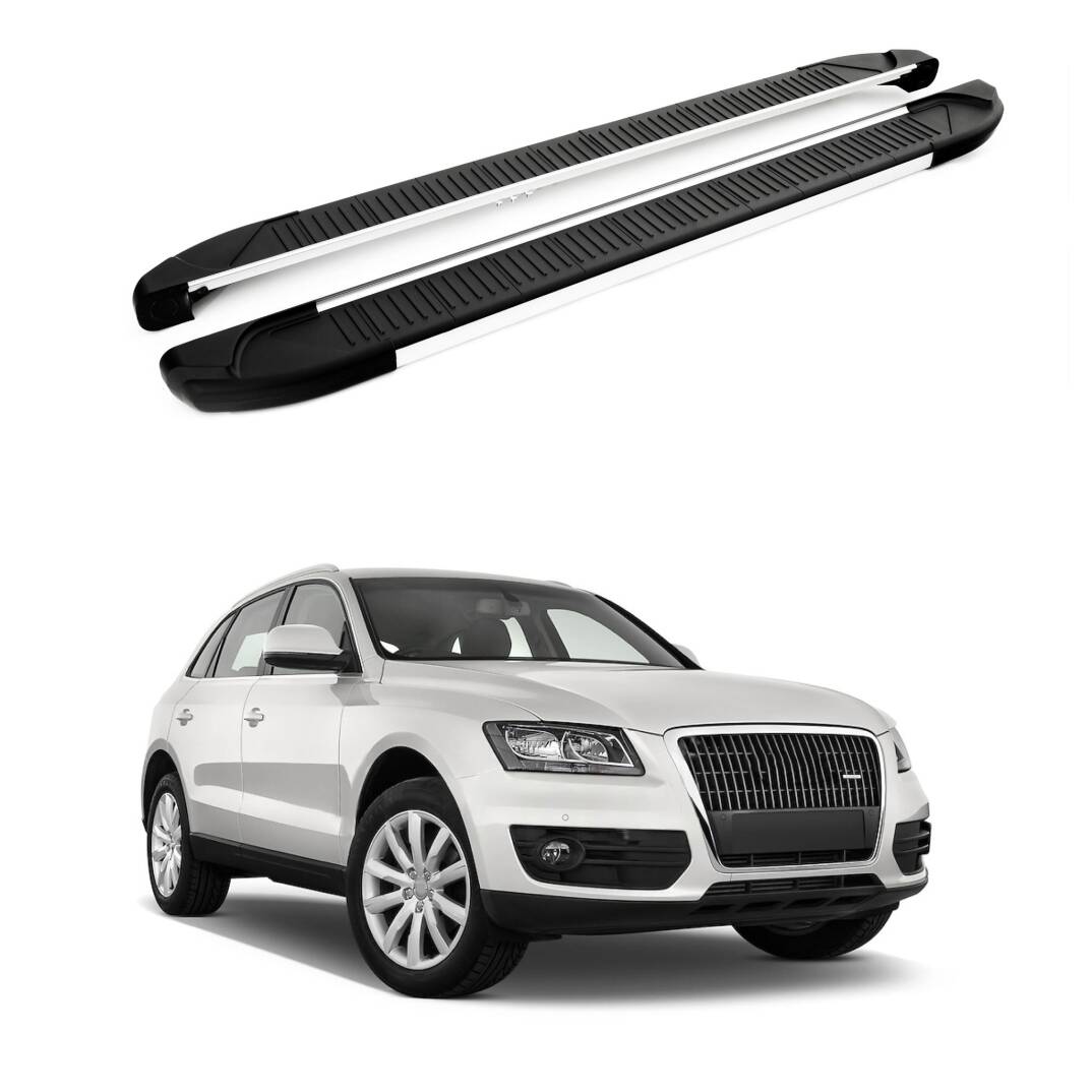 TURTLE Fits Audi Q5 (8R) 2009-2017 Side Step Another Silver - 1
