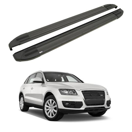TURTLE Fits Audi Q5 (8R) 2009-2017 Side Step Brillant Black