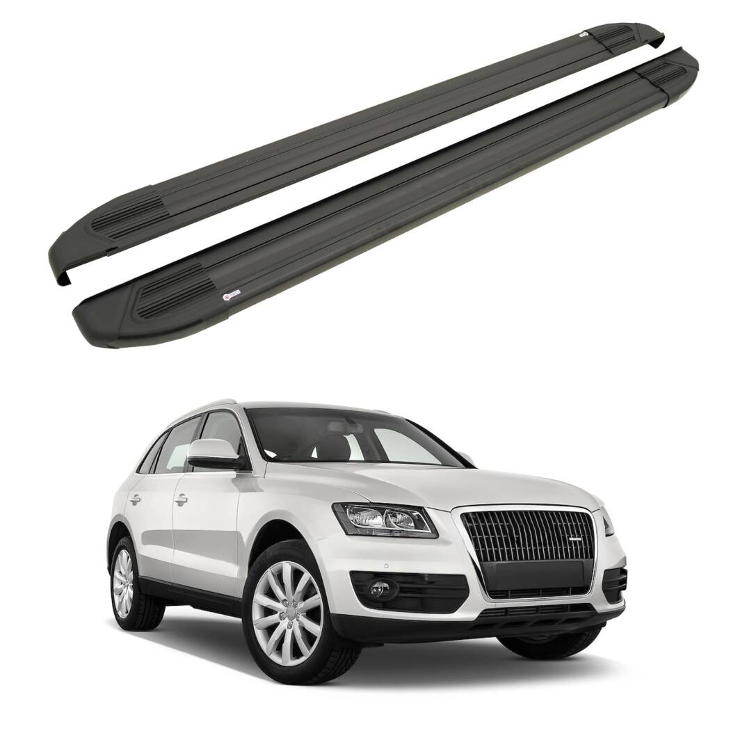 TURTLE Fits Audi Q5 (8R) 2009-2017 Side Step Brillant Black - 1