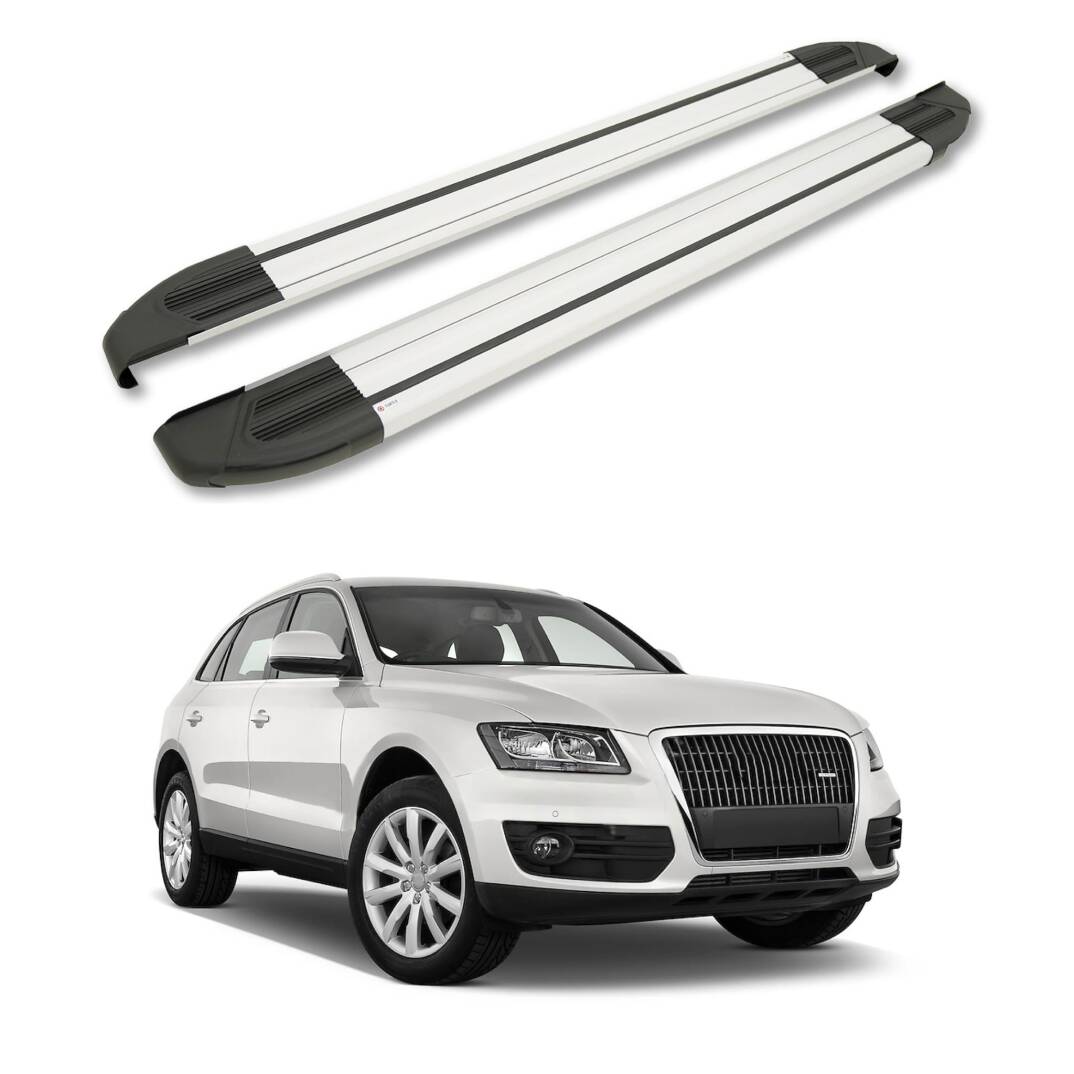 TURTLE Fits Audi Q5 (8R) 2009-2017 Side Step Brillant Silver - 1