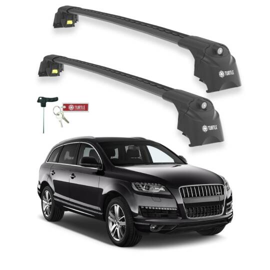 TURTLE Fits Audi Q7 (4L) 2006-2015 Roof Rack Air2 Black