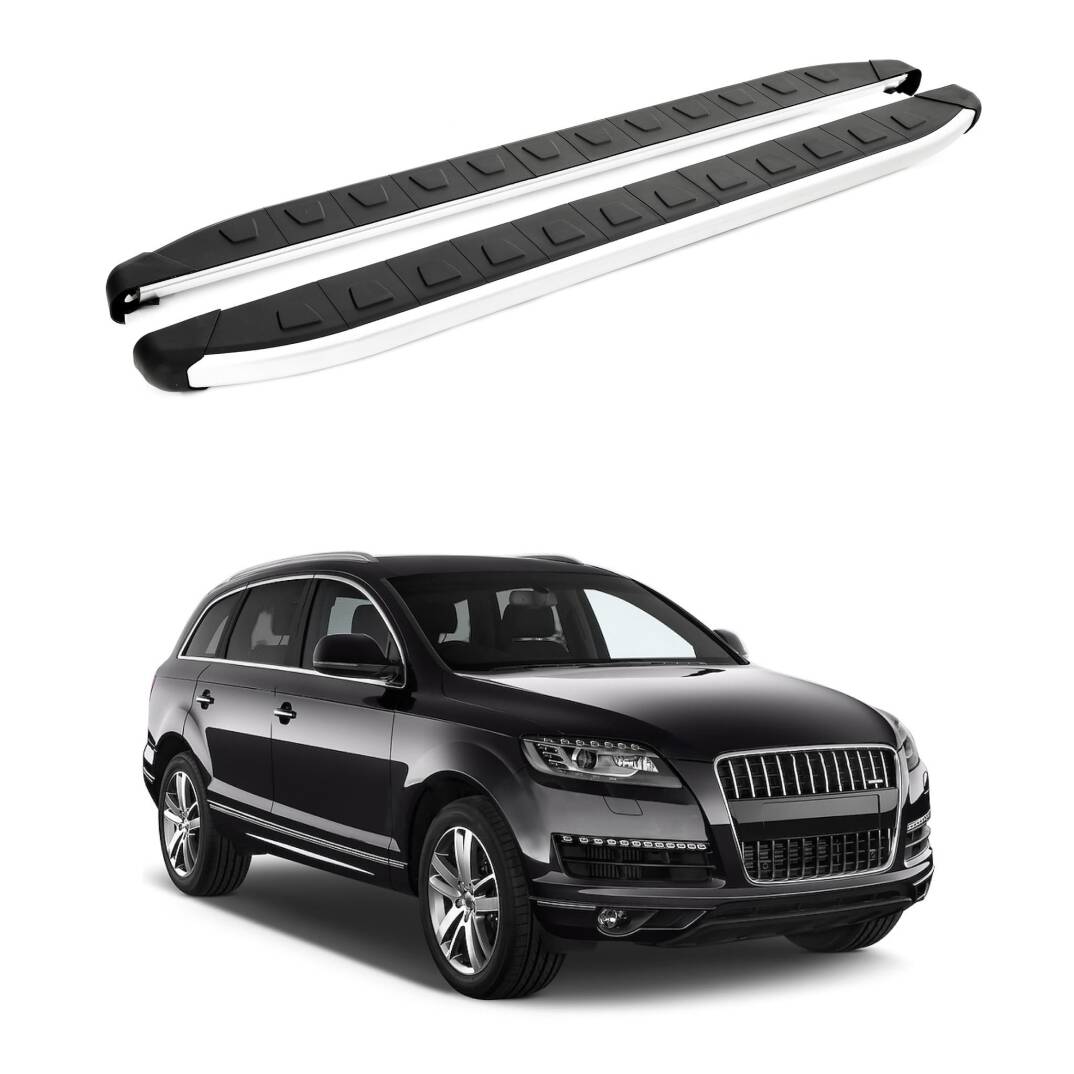 TURTLE Fits Audi Q7 (4L) 2006-2015 Side Step Alyans Silver - 1