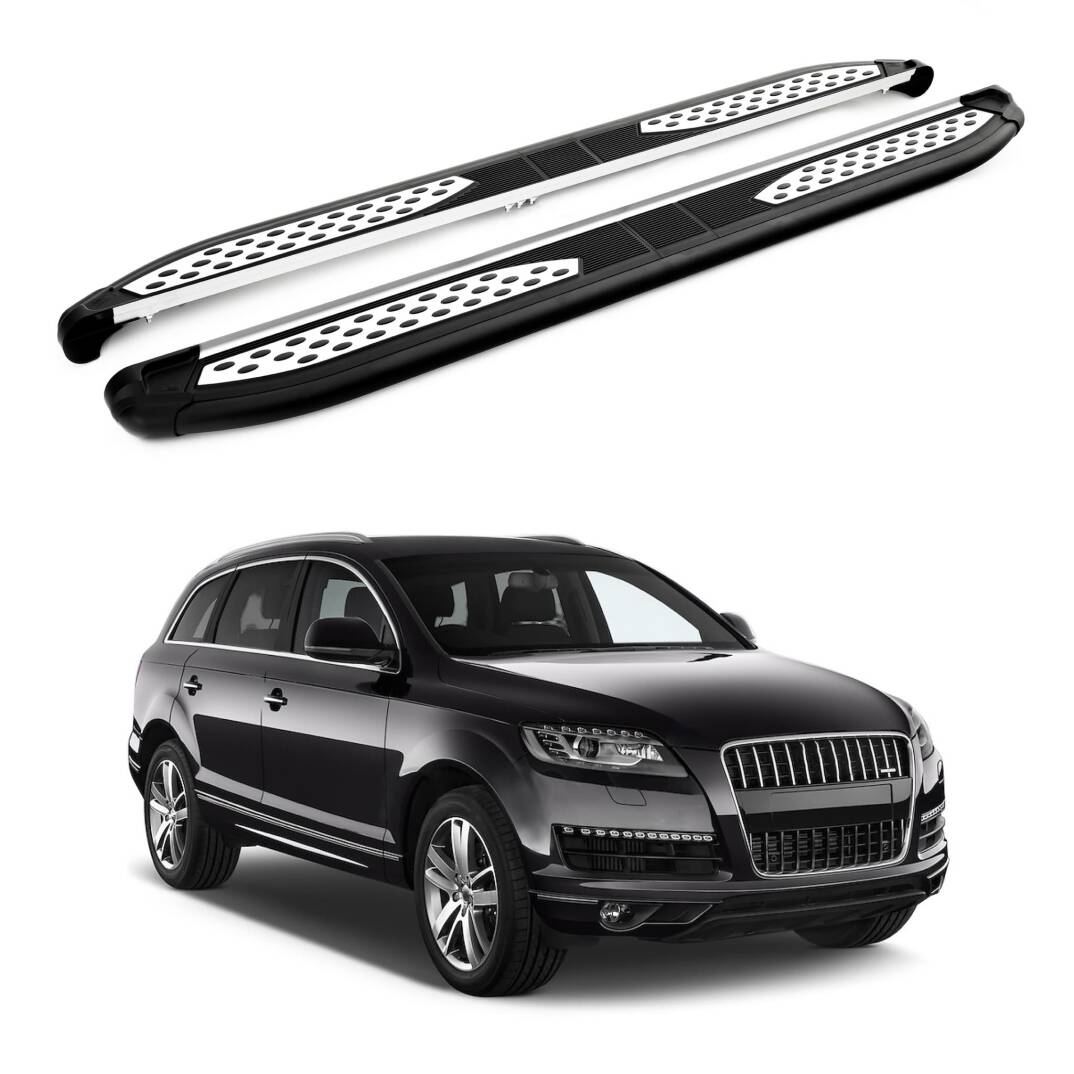 TURTLE Fits Audi Q7 (4L) 2006-2015 Side Step Plus Black - 1