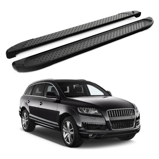 TURTLE Fits Audi Q7 (4L) 2006-2015 Side Step Sapphire V1 Black