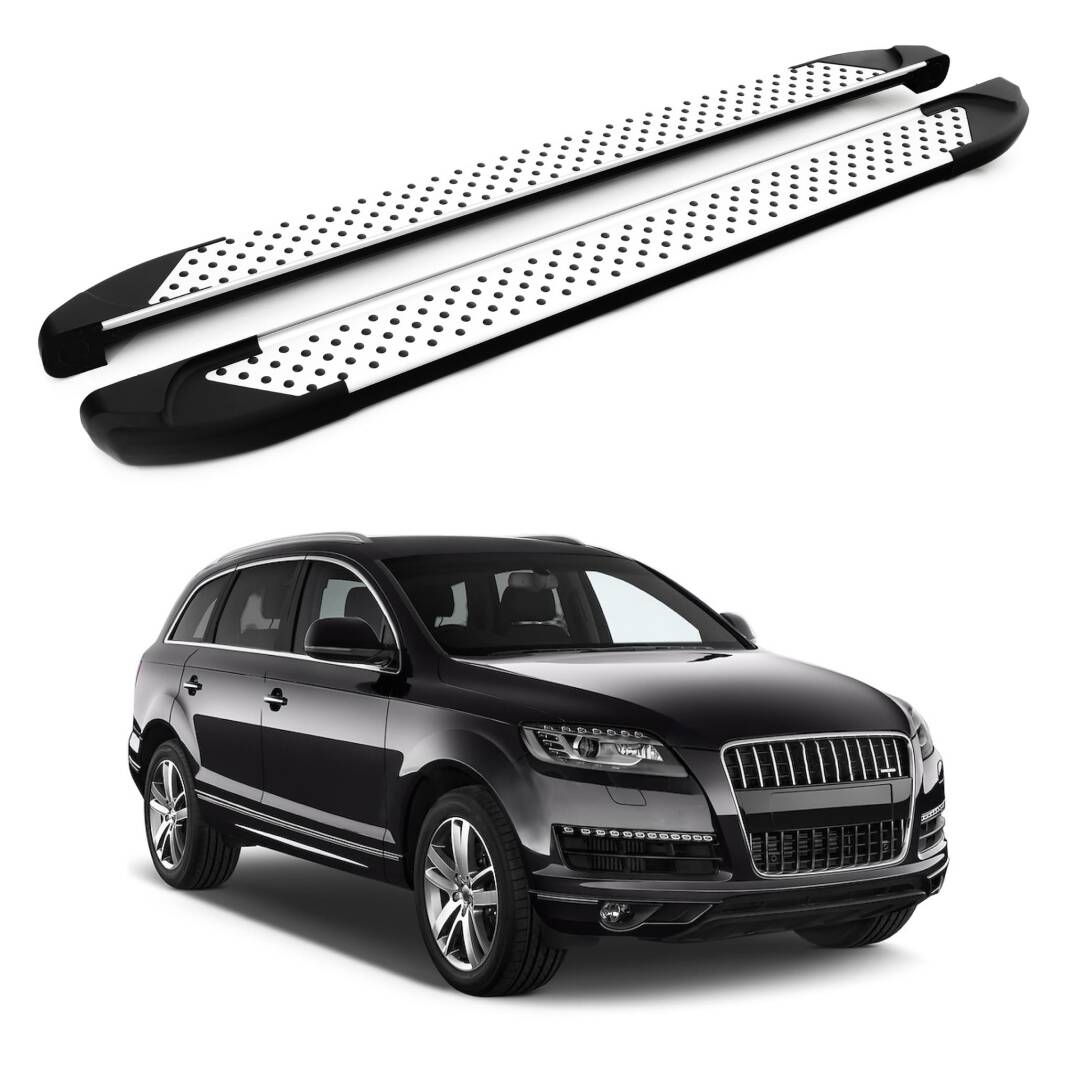 TURTLE Fits Audi Q7 (4L) 2006-2015 Side Step Sapphire V1 Silver - 1