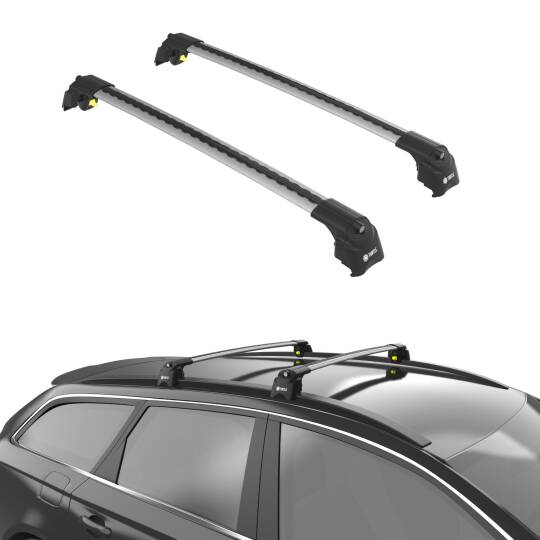 TURTLE Fits Audi Q7 (4M) 2016-2025 Roof Rack Air2 Silver