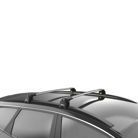TURTLE Fits Audi Q7 (4M) 2016-2025 Roof Rack Air2 Silver - 2