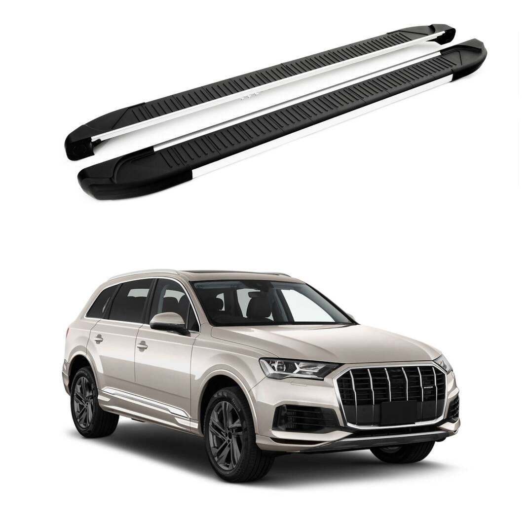 TURTLE Fits Audi Q7 (4M) 2016-2025 Side Step Another Silver - 1