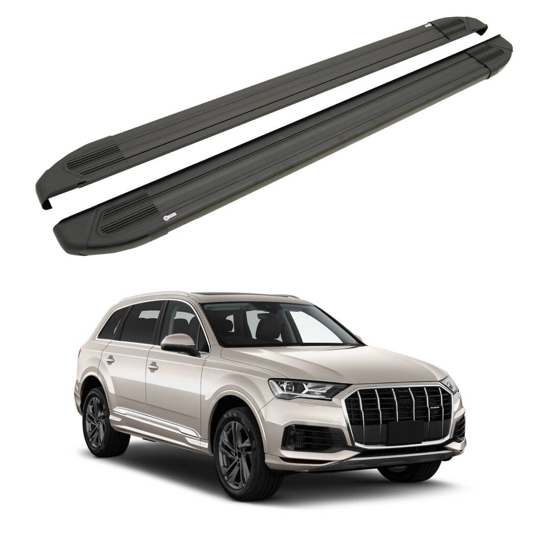 TURTLE Fits Audi Q7 (4M) 2016-2025 Side Step Brillant Black - 1