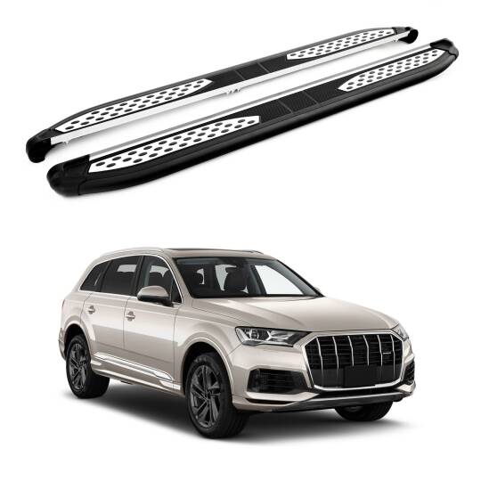TURTLE Fits Audi Q7 (4M) 2016-2025 Side Step Plus Black
