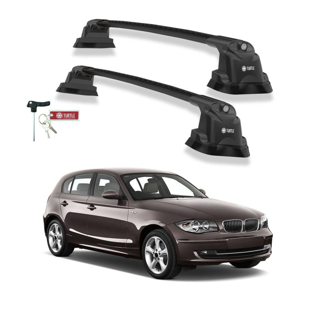 TURTLE Fits Bmw 1-Series (E81) 2007-2011 Roof Rack Air3 Black - 1