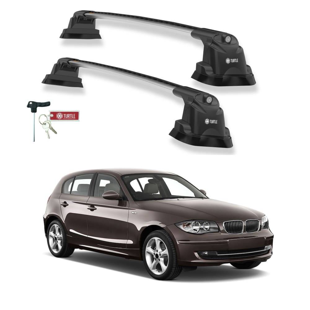 TURTLE Fits Bmw 1-Series (E81) 2007-2011 Roof Rack Air3 Silver - 1
