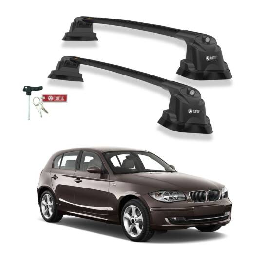 TURTLE Fits Bmw 1-Series (E87) 2004-2011 Roof Rack Air3 Black