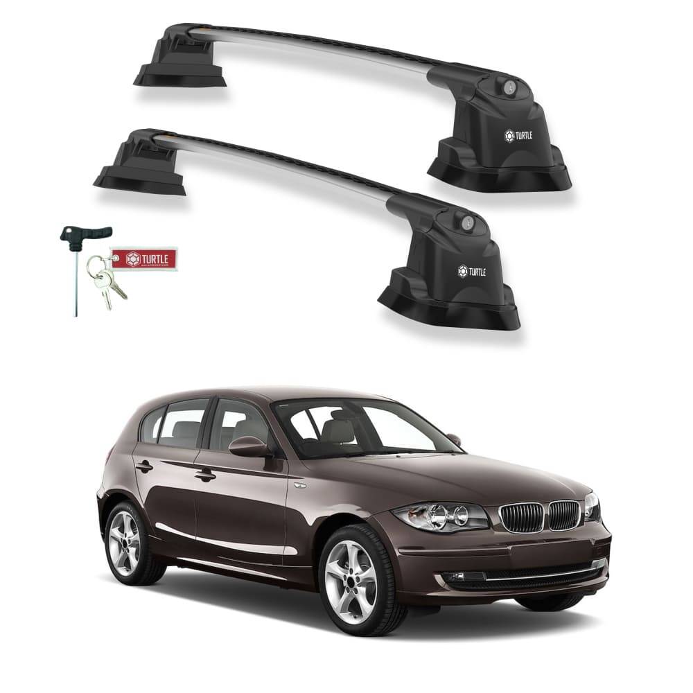 TURTLE Fits Bmw 1-Series (E87) 2004-2011 Roof Rack Air3 Silver - 1