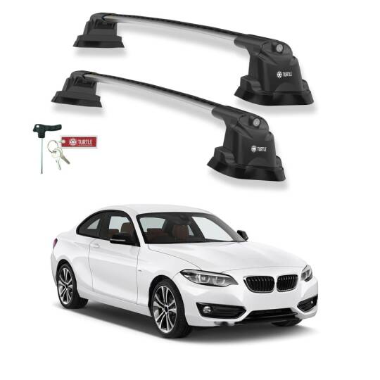 TURTLE Fits Bmw 2-Series (F22) 2014-2019 Roof Rack Air3 Silver - 1