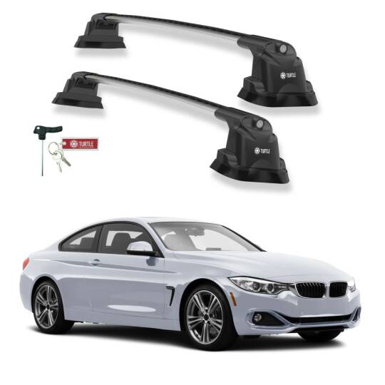 TURTLE Fits Bmw 4-Series (F32) 2014-2020 Roof Rack Air3 Silver - 1