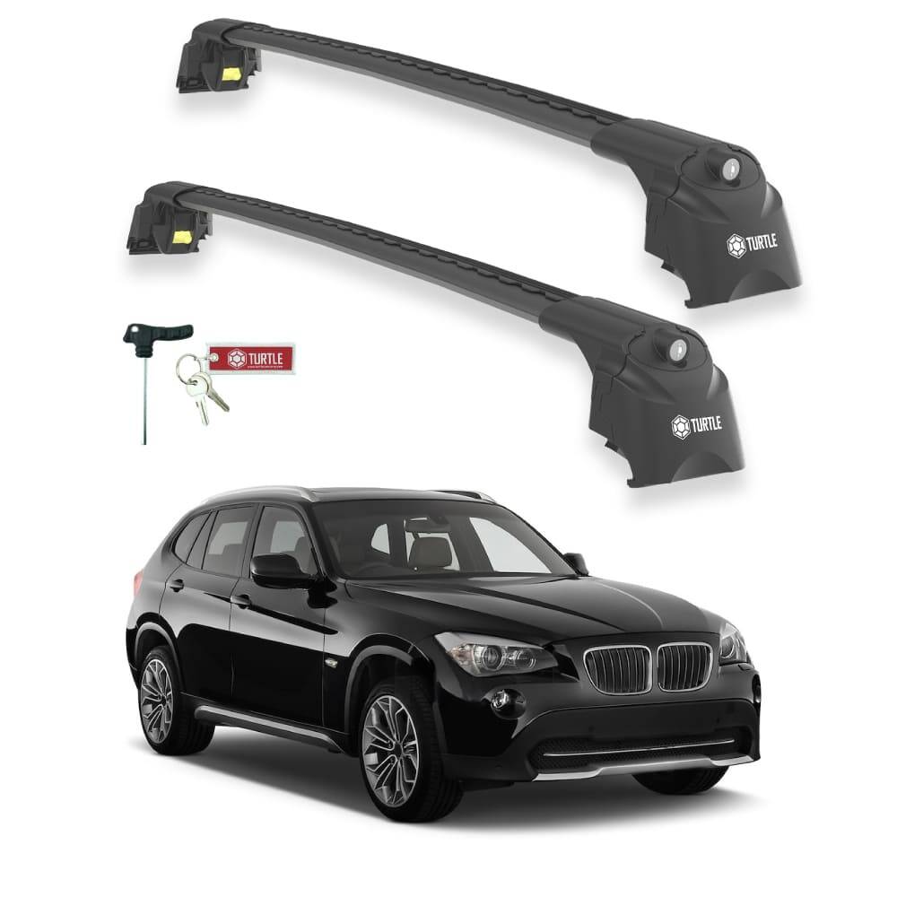 TURTLE Fits Bmw X1 (E84) 2009-2015 Roof Rack Air2 Black - 1