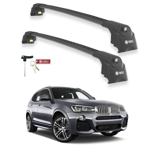 TURTLE Fits Bmw X3 (F25) 2011-2017 Roof Rack Air2 Black