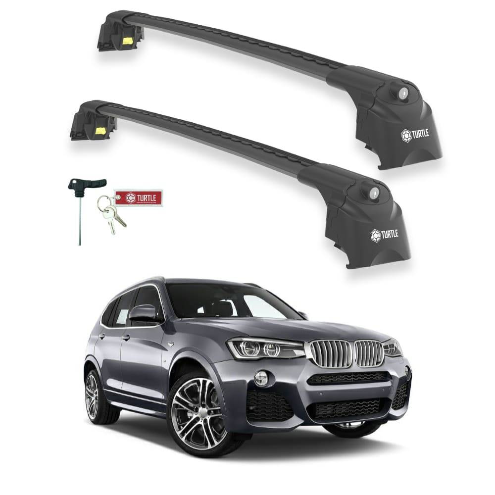 TURTLE Fits Bmw X3 (F25) 2011-2017 Roof Rack Air2 Black - 1