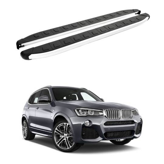 TURTLE Fits Bmw X3 (F25) 2011-2017 Side Step Alyans Silver