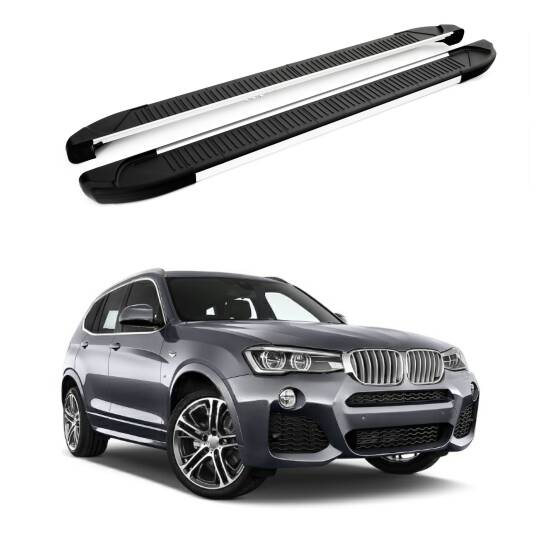 TURTLE Fits Bmw X3 (F25) 2011-2017 Side Step Another Silver