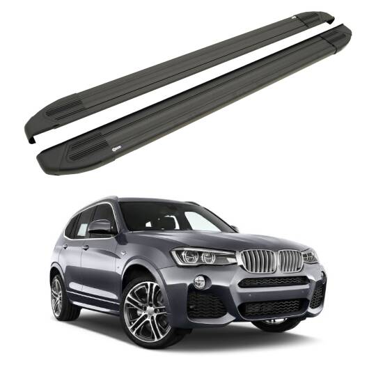 TURTLE Fits Bmw X3 (F25) 2011-2017 Side Step Brillant Black