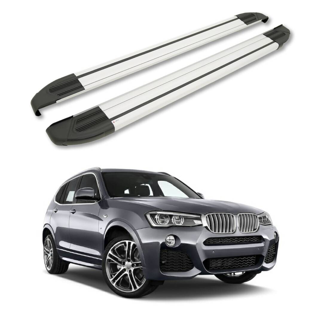 TURTLE Fits Bmw X3 (F25) 2011-2017 Side Step Brillant Silver - 1