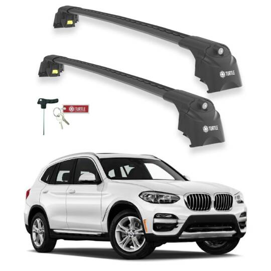 TURTLE Fits Bmw X3 (G01) 2018-2025 Roof Rack Air2 Black