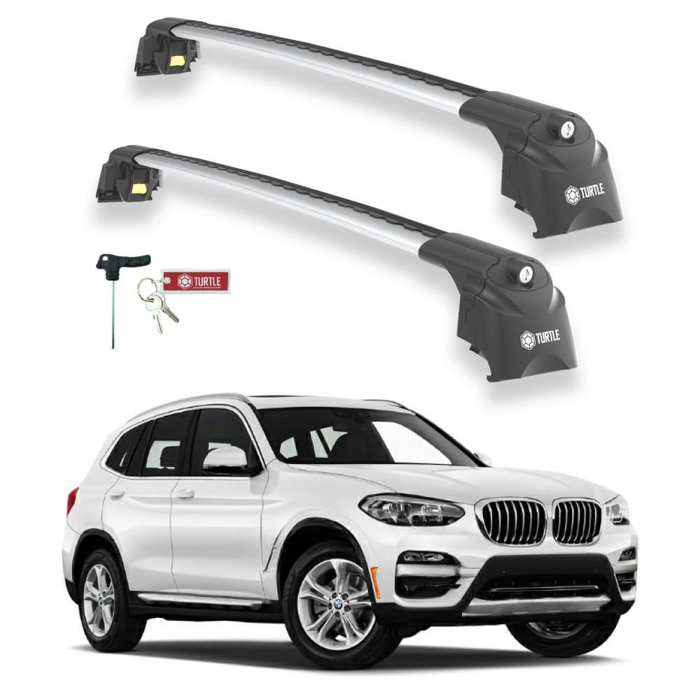 TURTLE Fits Bmw X3 (G01) 2018-2025 Roof Rack Air2 Silver - 1
