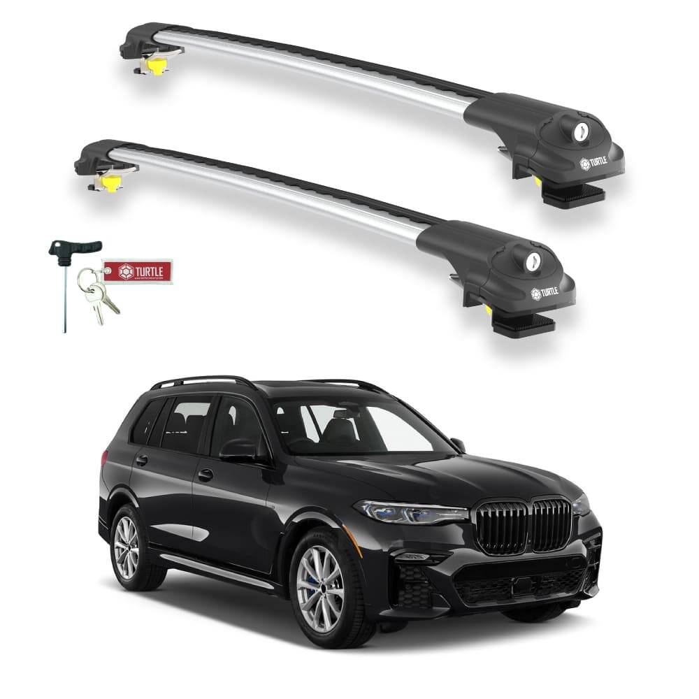 TURTLE Fits Bmw X7 (G07) 2019-2025 Roof Rack Air1 Silver - 1