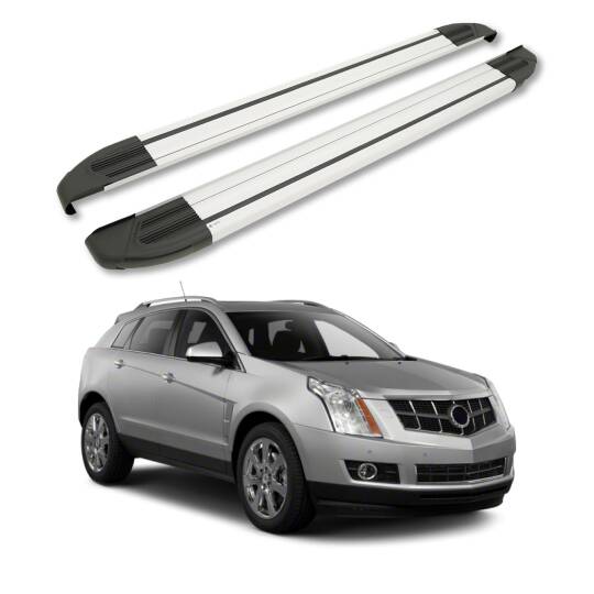 TURTLE Fits Cadillac Srx 2010-2016 Side Step Brillant Silver