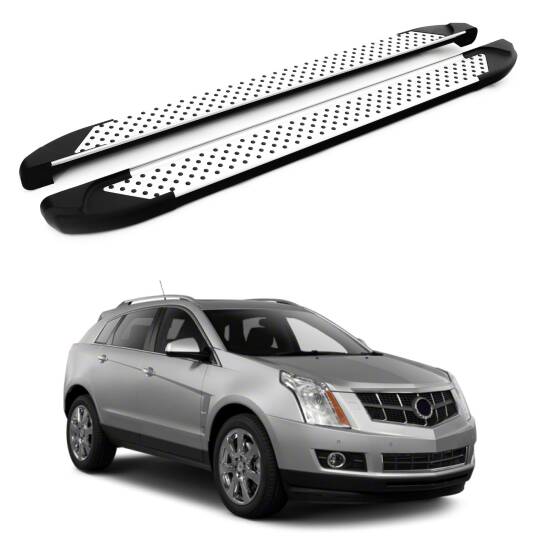 TURTLE Fits Cadillac Srx 2010-2016 Side Step Sapphire V1 Silver