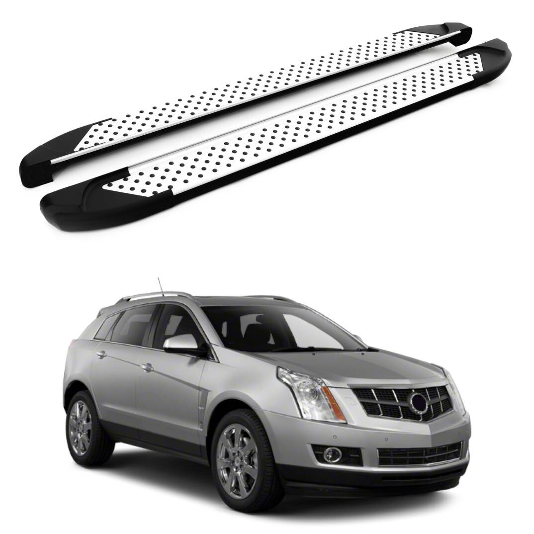 TURTLE Fits Cadillac Srx 2010-2016 Side Step Sapphire V1 Silver - 1