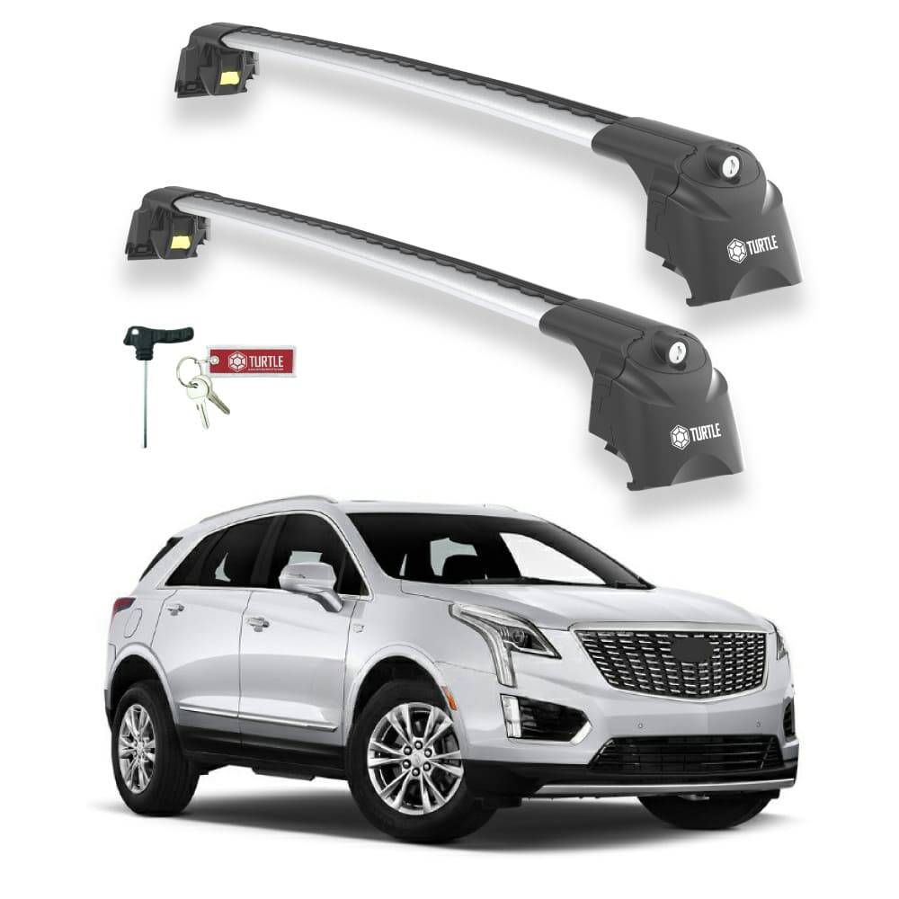 TURTLE Fits Cadillac Xt5 2016-2025 Roof Rack Air2 Silver - 1