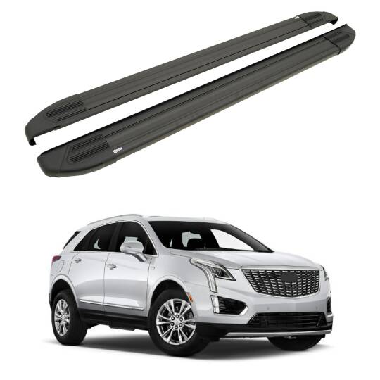 TURTLE Fits Cadillac Xt5 2016-2025 Side Step Brillant Black