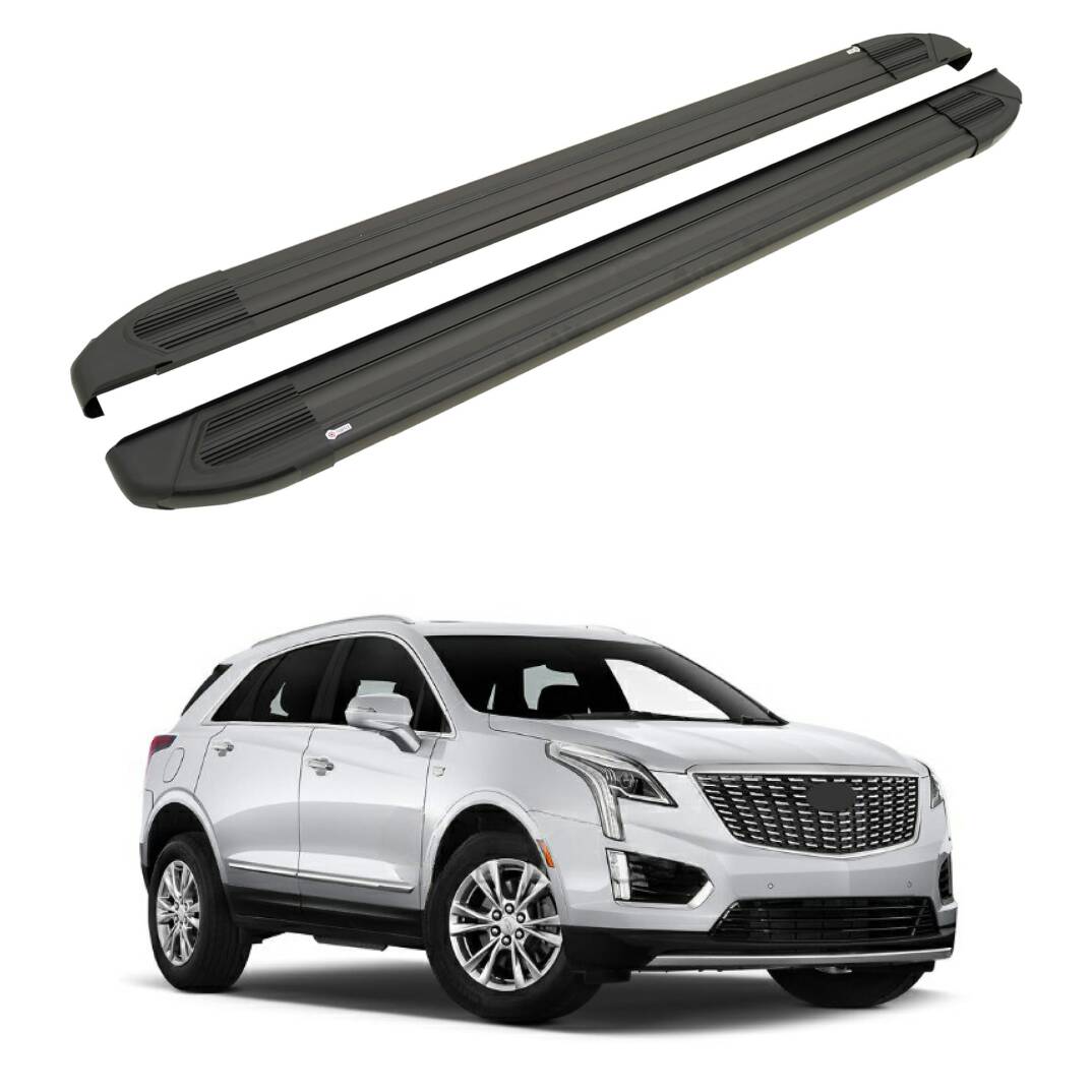 TURTLE Fits Cadillac Xt5 2016-2025 Side Step Brillant Black - 1