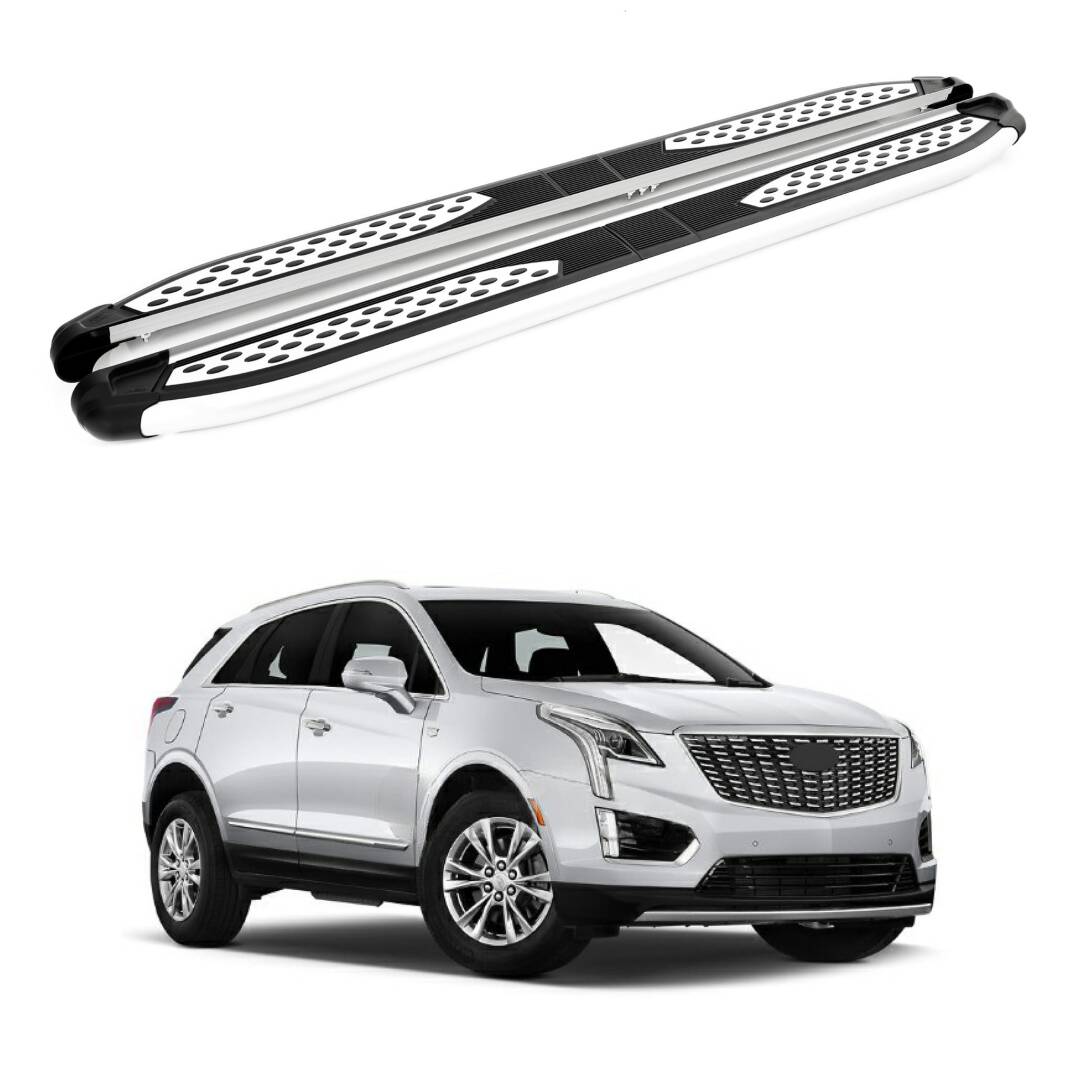 TURTLE Fits Cadillac Xt5 2016-2025 Side Step Plus Silver - 1
